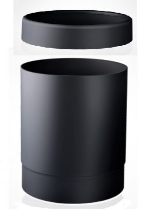 PAPELEIRA NEGRA ABS C/ANEL 13LTS MAGNUM - PAPELEIRAS