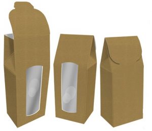 CAIXA SACO DE CARTOLINA KRAFT - CAIXAS